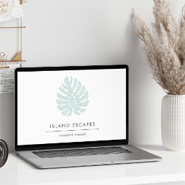 ダウンロード可能なトロピックボタニカルビジネスロゴの看板 ポスター