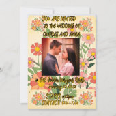 ダウンロード可能なフローラフォト結婚式招待状 招待状 (正面)