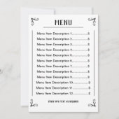 ダウンロード可能なメニューシートと編集可能な一覧 シーズンカード (正面)