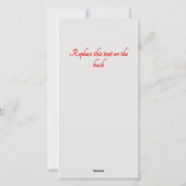 ダウンロード可能なラインアートバレンタインカスタムシック文字 シーズンカード (裏面)