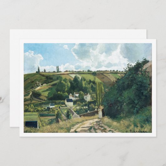 ダウンロード可能なランドマークの有名な丘 招待状 (正面/裏面)