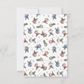 ダウンロード可能な忍者子供の誕生日感謝していパーティーカード サンキューカード (裏面)