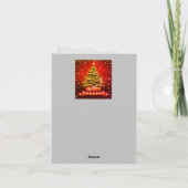 ダウンロード可能な折り畳み招待状クリスマスストッキング 招待状 (裏面)