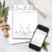 ダウンロード可能な描画ベビーおもしろいベビーシャワーゲーム 招待状