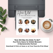 ダウンロード可能な歳の新婦ブライダルシャワーゲーム ポスター