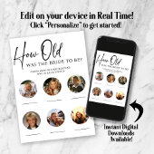 ダウンロード可能な歳の新婦ブライダルシャワーゲーム ポスター