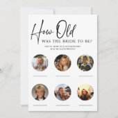 ダウンロード可能な歳の新婦ブライダルシャワーゲーム 招待状 (正面)