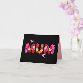 ダウンロード可能な母の日フローラハミングバードママ カード