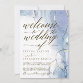 ダウンロード可能な水彩書結婚道 招待状 (正面)