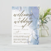 ダウンロード可能な水彩書結婚道 招待状 (スタンド正面)