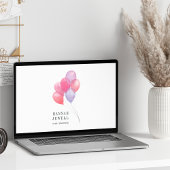 ダウンロード可能な水彩風船ロゴのビジネスサイン ポスター