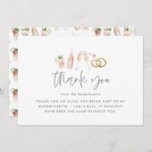 ダウンロード可能な水色のバチェロレッテ感謝していユー 招待状 (正面/裏面)