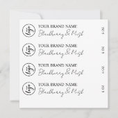 ダウンロード可能な白キャンドルラベル 招待状 (正面)