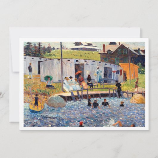 ダウンロード可能な美絵を描しい有名なビーチ 招待状 (正面)