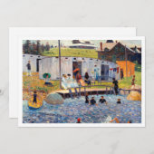 ダウンロード可能な美絵を描しい有名なビーチ 招待状 (正面/裏面)