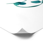 ダウンロード可能な虹色の熱帯葉 ポスター (角)