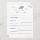 ダウンロード可能な誰がmommyゲーム最高のカードを知っている 招待状 (正面/裏面)