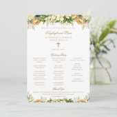 ダウンロード可能な金ゴールド結婚カトリックのマスプログラム 招待状 (スタンド正面)