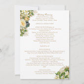 ダウンロード可能な金ゴールド結婚カトリックのマスプログラム 招待状 (裏面)