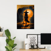 ダウンロード可能な魔法のゴシック様式のバレンタインの魔女文字 ポスター (ホームオフィス)