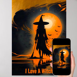 ダウンロード可能な魔法のゴシック様式のバレンタインの魔女文字 ポスター