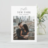 ダウンロード可能な5x7の結婚式旅行写真テーブルナンバー 招待状 (スタンド正面)