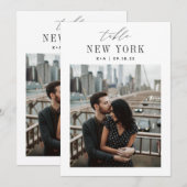 ダウンロード可能な5x7の結婚式旅行写真テーブルナンバー 招待状 (正面/裏面)