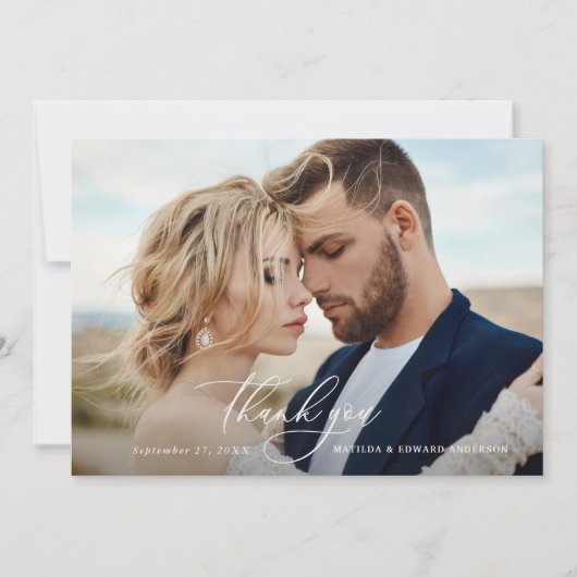 ダウンロード可能な ラスティック ウェディング ありがとう ボタニカル 招待状 (正面)