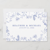 ダウンロード可能なQRコードチノワジェリーウェディングRSVP 招待状 (裏面)