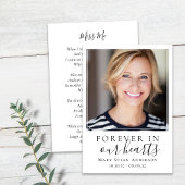 [ダウンロード可能]フォト葬儀祈りの言葉カード 招待状