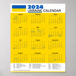 ダウンロード2024 Ukraineカレンダー$5.95 PDFまたは ポスター