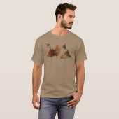 ダウン上下逆さおもしろいの世界地図Tシャツ Tシャツ (正面フル)