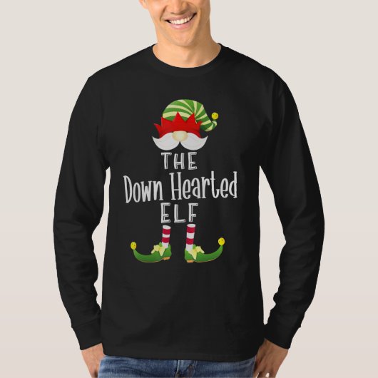 ダウン小妖精や小人グループクリスマスパジャマパーティー Tシャツ (正面)