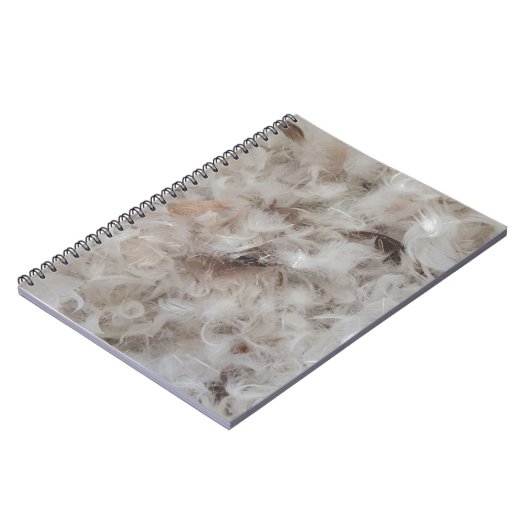 ダウン快適な羽毛のおもしろい写真 ノートブック (左側)