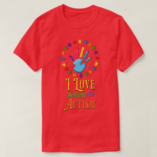 ダウン症で人を愛している Tシャツ (デザイン正面)