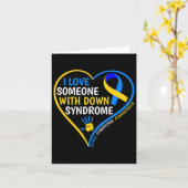 ダウン症の人を愛している - ダウン症 カード (黄色い花)