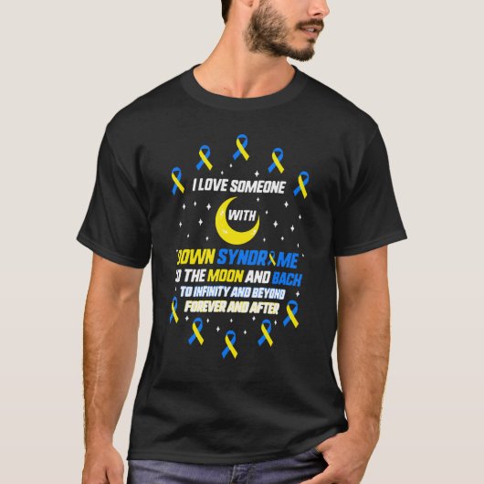 ダウン症の人を愛している,認識度T21 F Tシャツ (正面)