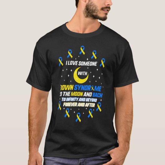 ダウン症の人を愛している,認識度T21 F Tシャツ (正面)