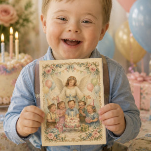 ダウン症の子供たちへの誕生日祝福 カード