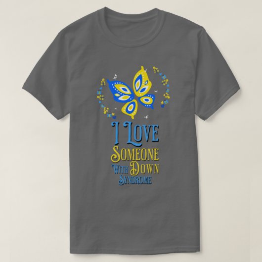 ダウン症候群で愛してる1 Tシャツ (デザイン正面)