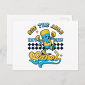 ダウン症候群のラベル付けができないことを見る認識度 ポストカード (正面/裏面)