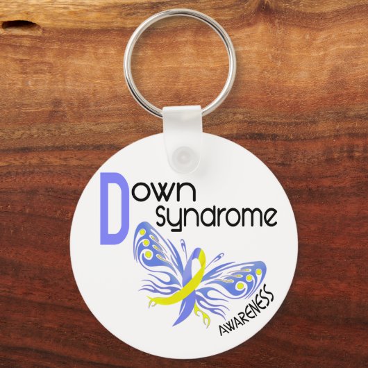 ダウン症候群バタフライ3.1 キーホルダー (正面)
