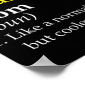 ダウン症候群ママおもしろい定義ワールド認識度D ポスター (角)