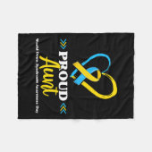 ダウン症候群叔母認識度2 フリースブランケット (正面(横))