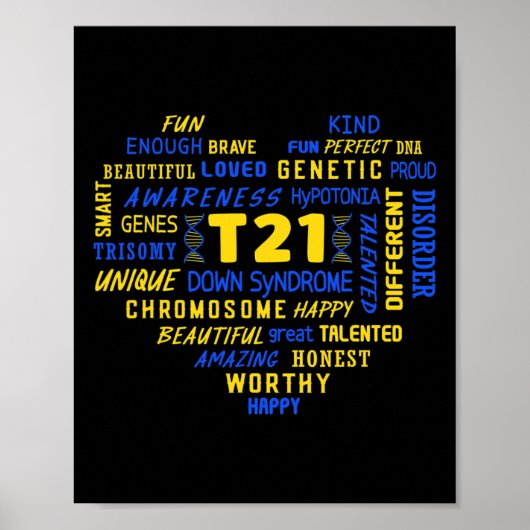 ダウン症候群受容認識度デイダウンシンドロー ポスター (正面)