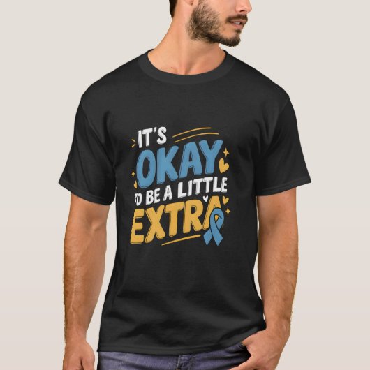 ダウン症候群啓発 エクストラクロモソーム トリソミーS Tシャツ (正面)