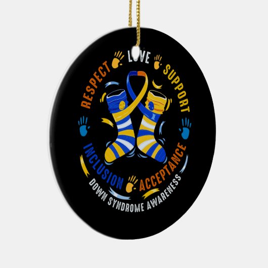 ダウン症候群対応支援ダウン症候群対応 セラミックオーナメント (右)