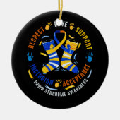 ダウン症候群対応支援ダウン症候群対応 セラミックオーナメント (正面)