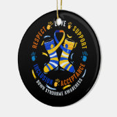 ダウン症候群対応支援ダウン症候群対応 セラミックオーナメント (左)