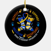 ダウン症候群対応支援ダウン症候群対応 セラミックオーナメント (裏面)